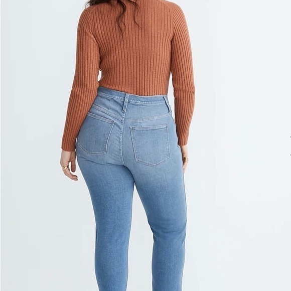 Madewell Curvy Stovepipe Jeans size W28W plus Euclid wash NWT - Picture 2 of 12